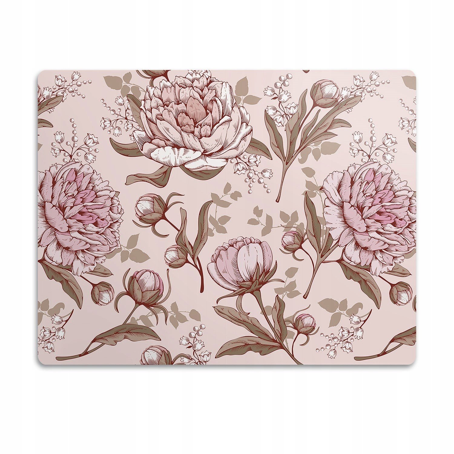 Pro psa a kočku podložka pod misku Růžové pivoňky 90x60