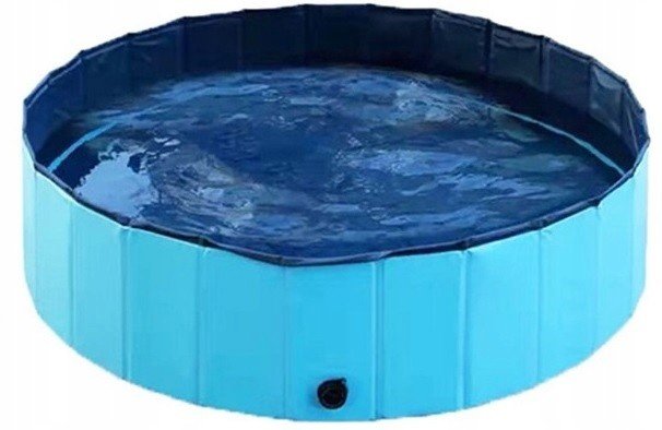 Bazén Pro Psa Zvířata Skládací Modrý 80X20 S