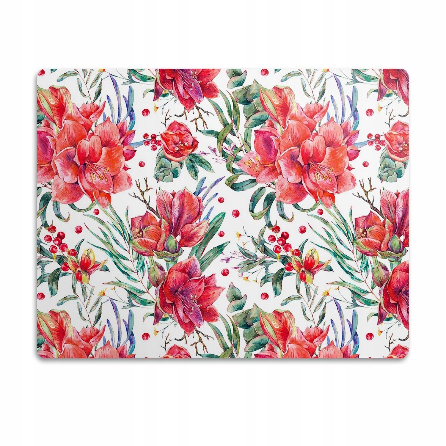 Pro kočku Podložka pod záchod Červené květy 90x60 cm