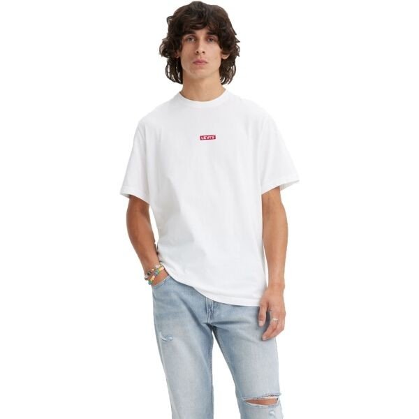 Levi's SS RELAXED BABY TAB T Pánské tričko, bílá, velikost L