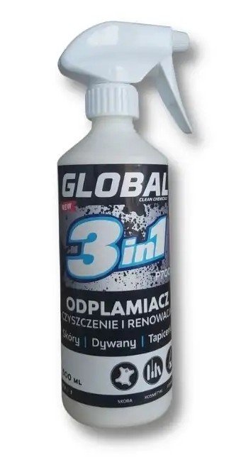 Global 3in1 odstraňovač skvrn na kůži, koberce, čalounění