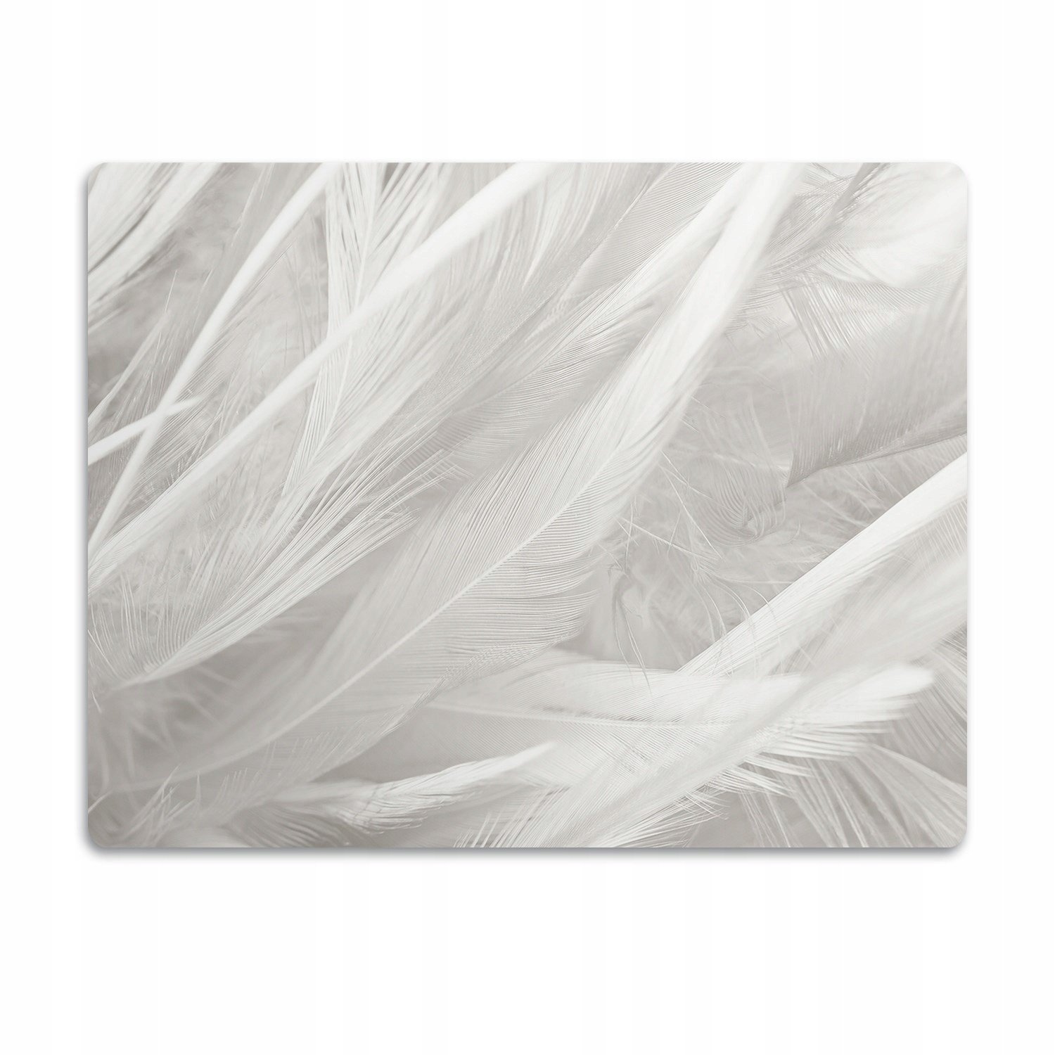 Podložka pro psa pod misku Krásné bílé peří 90x60 cm