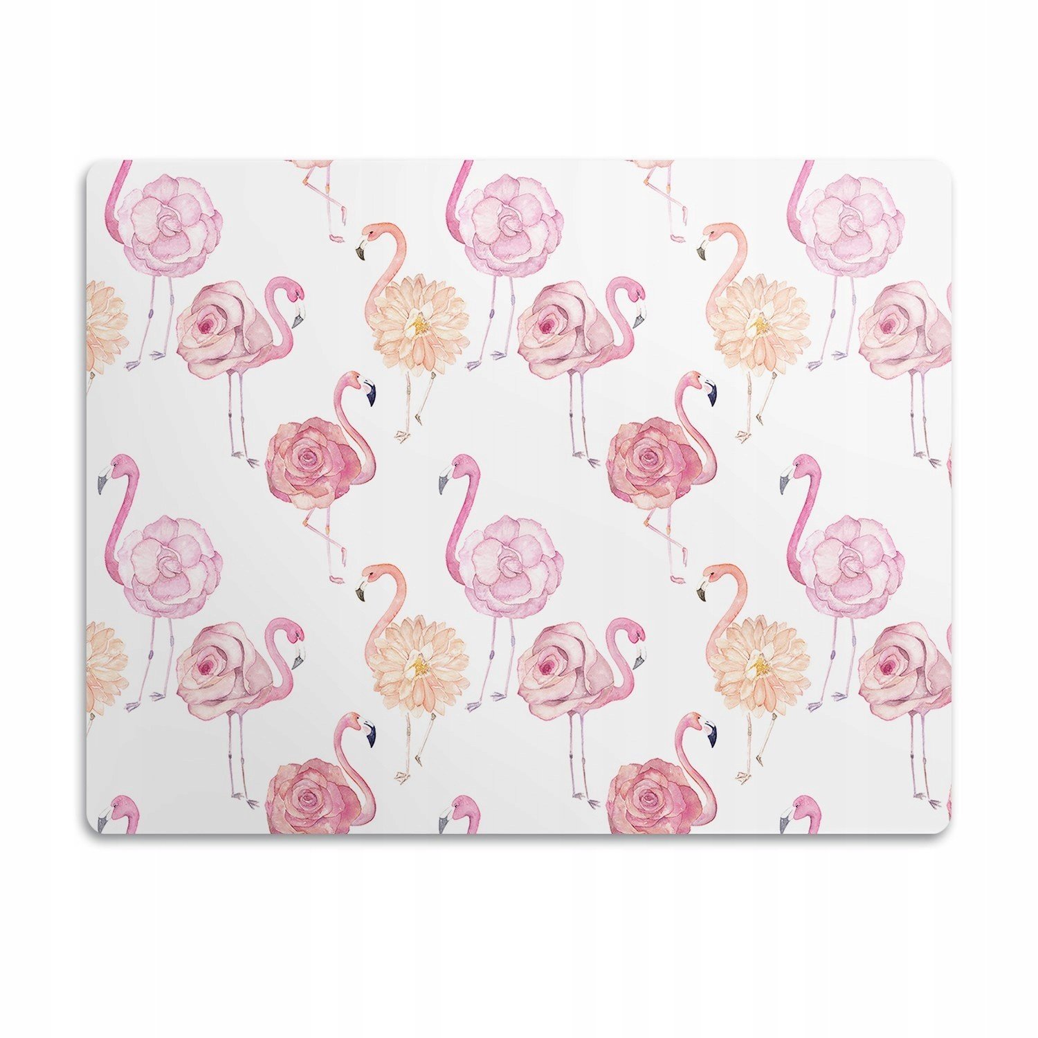 Ochranná podložka pod misku Květinové plameňáky 90x60 cm