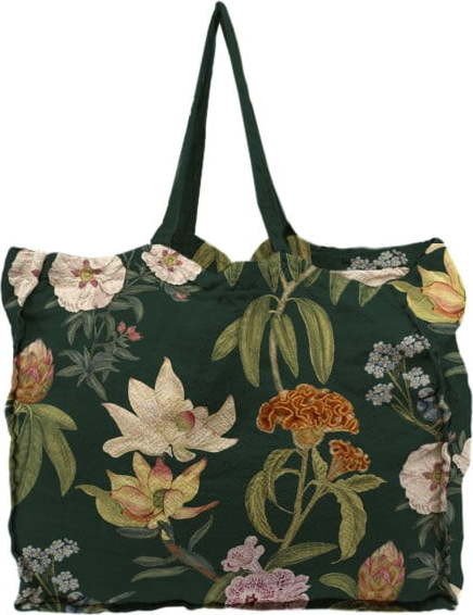 Lněná nákupní taška Jara Green – Madre Selva
