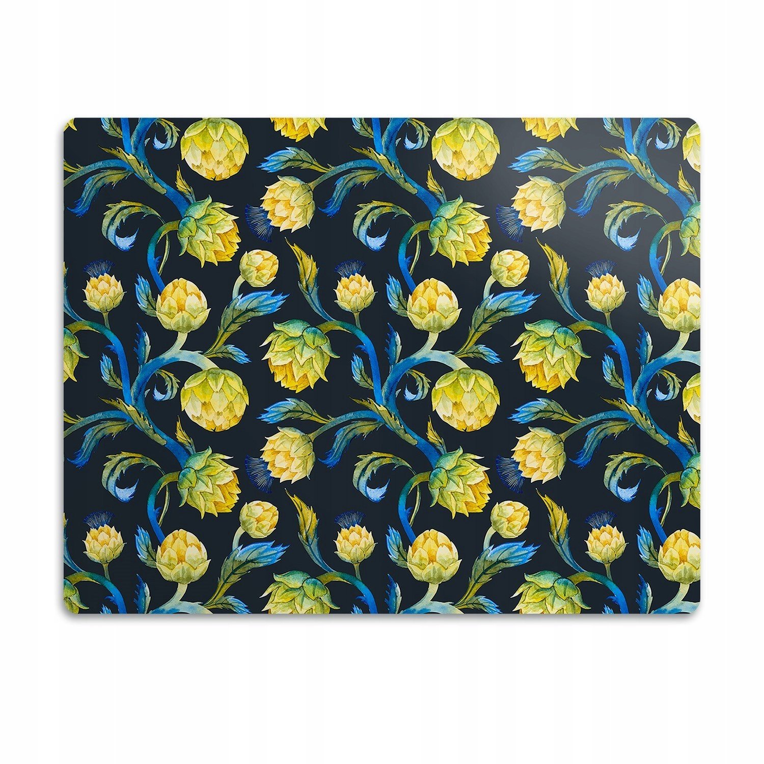 Podložka pod kočičí toaletu Květy artyčoku 90x60 cm