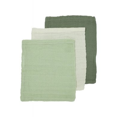 MEYCO Mušlové prací rukavice 3-Pack Uni Off white /Soft Green / Forest Green