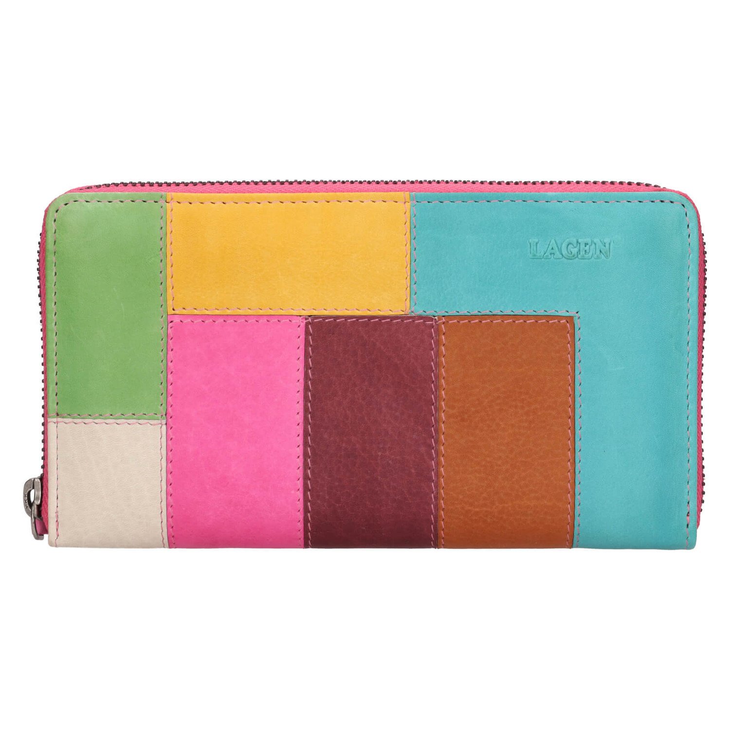 Dámská kožená peněženka Lagen Valerije - růžová