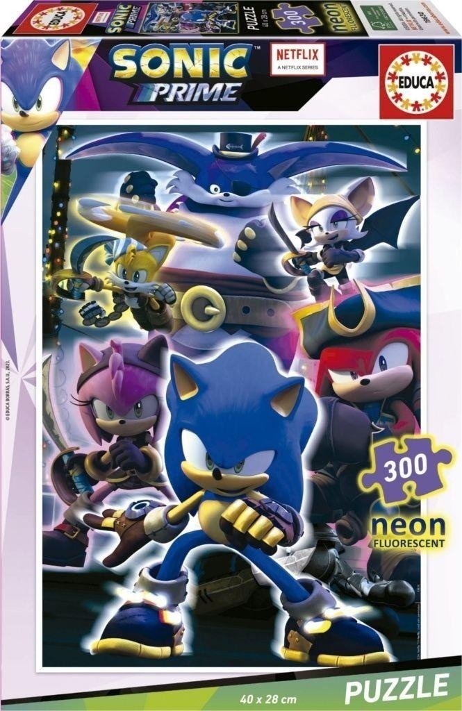 EDUCA Svítící puzzle Sonic Prime 300 dílků