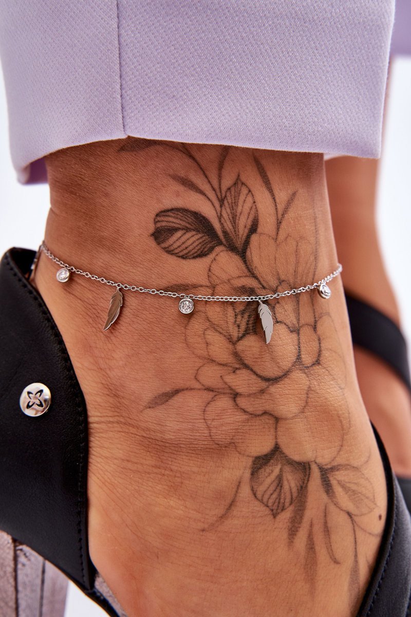 Náramek S Peřím A Krychlovými Zirkony stříbrne