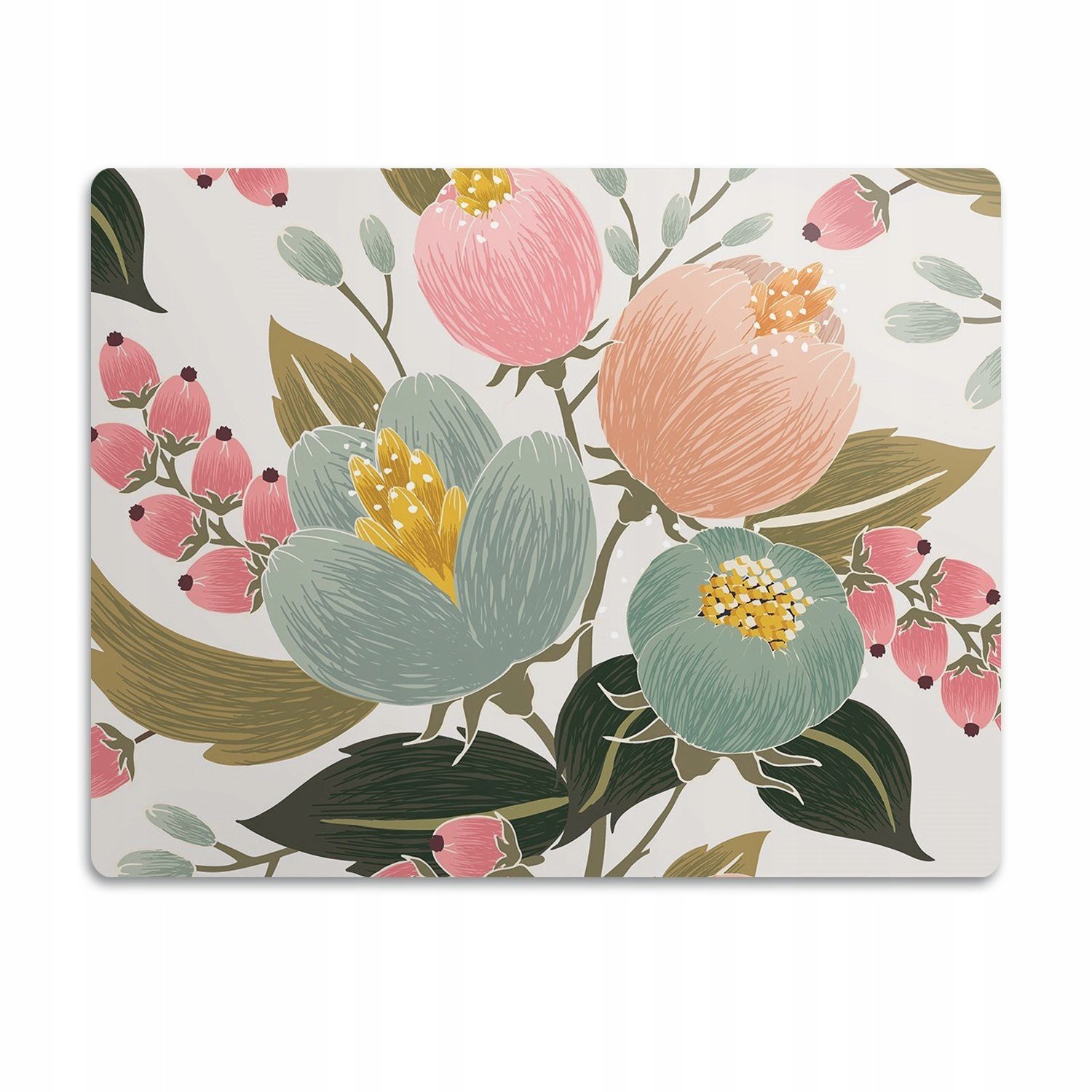 Podložka pro psa pod misku Malované květiny 90x60 cm