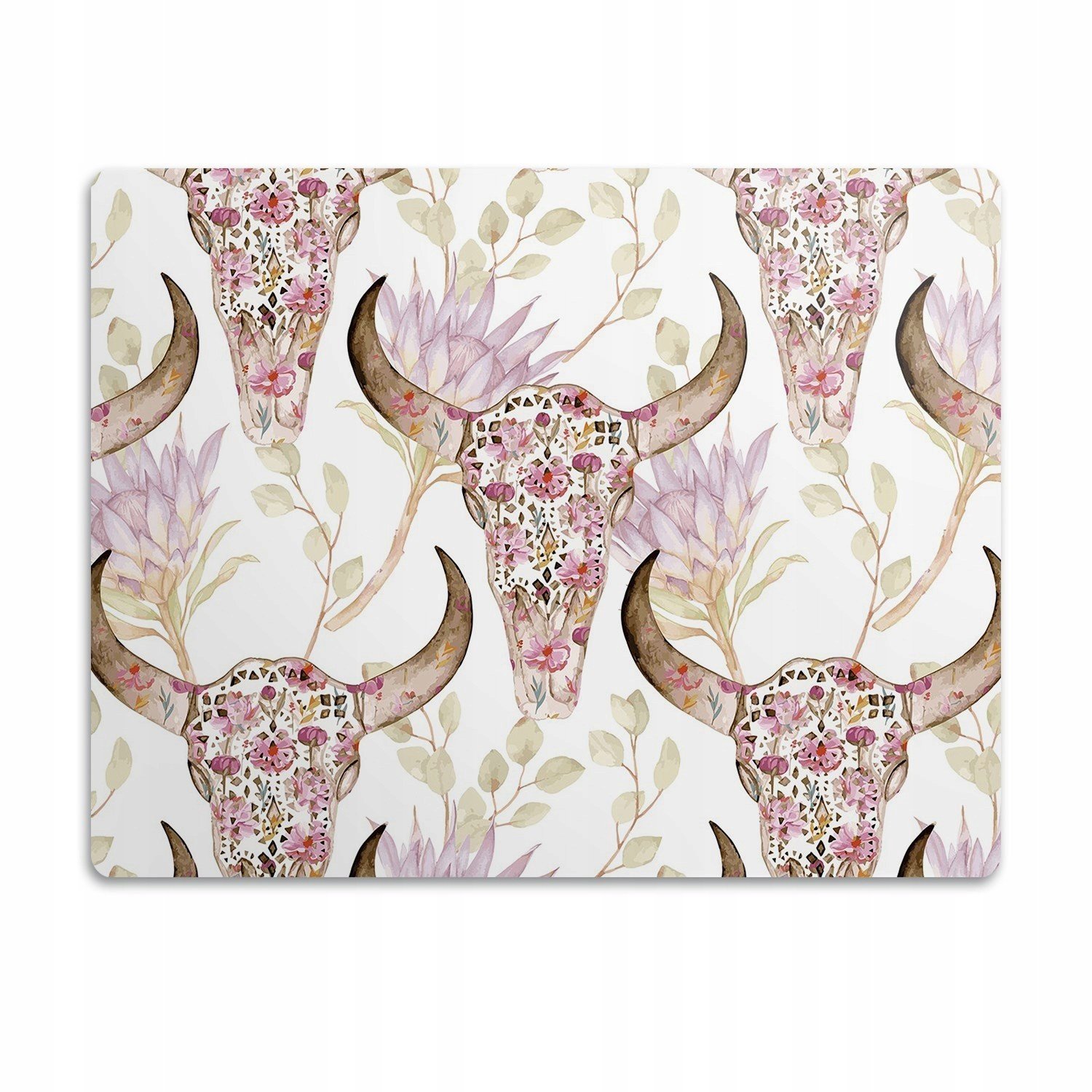 Pro psa kočky ochranná podložka Lebka květiny 90x60