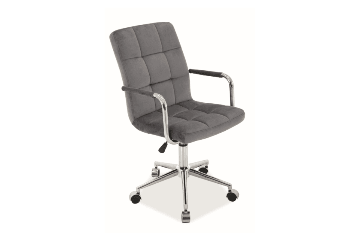 Šedá kancelářská židle Q-022 VELVET