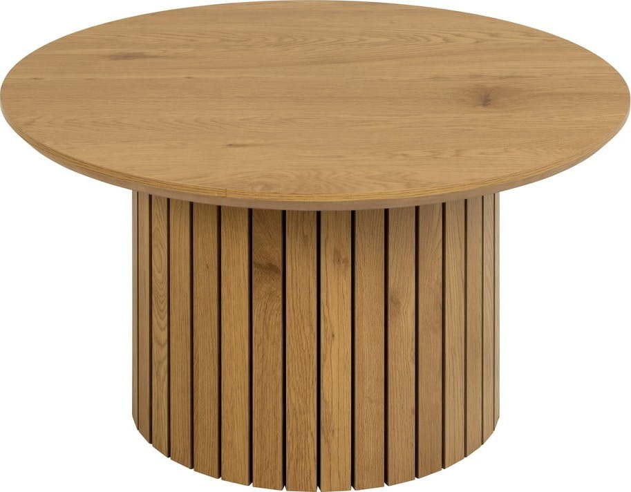 Kulatý konferenční stolek s deskou v dubovém dekoru ø 80 cm Yale - Actona