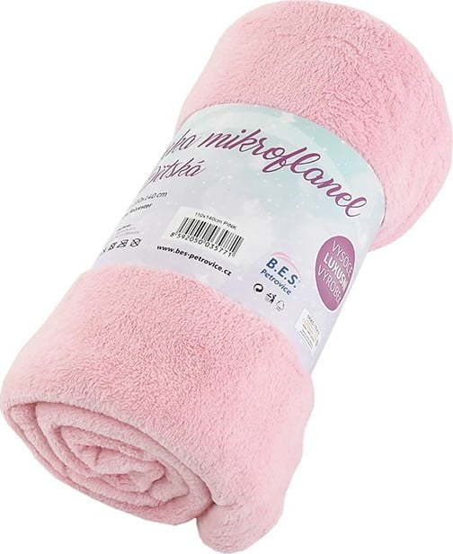 Růžová dětská deka z mikroplyše 110x140 cm Exclusive – B.E.S.