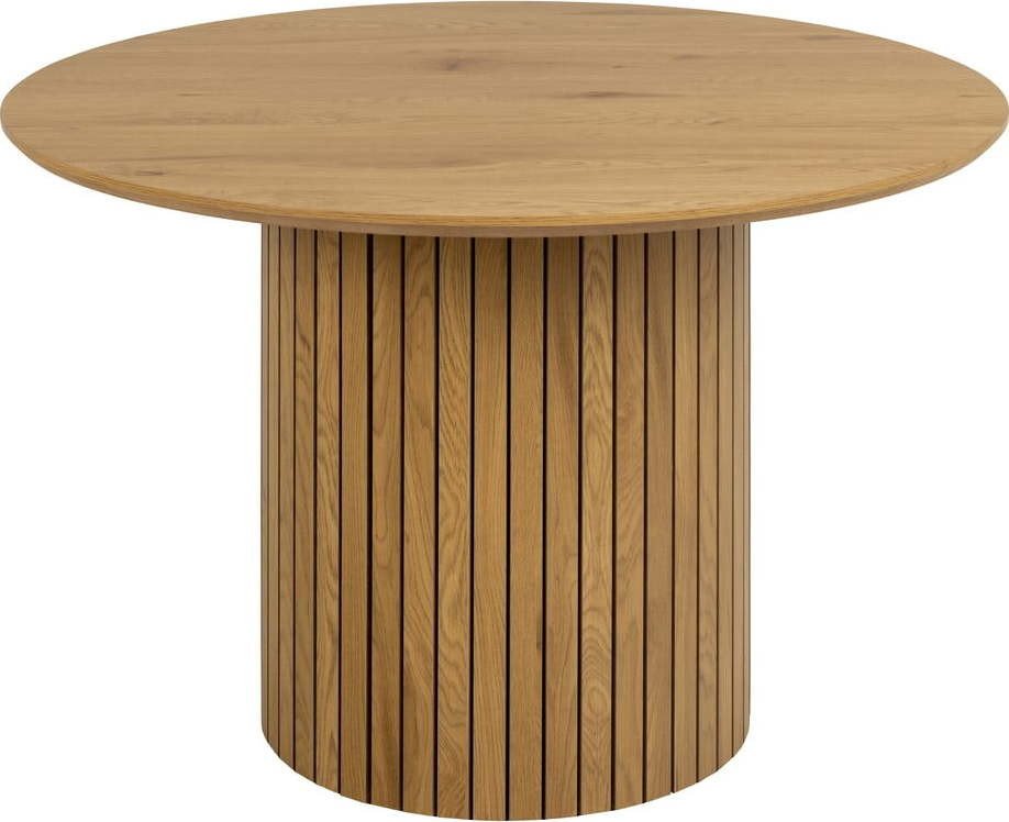 Kulatý jídelní stůl s deskou v dubovém dekoru ø 120 cm Yale - Actona