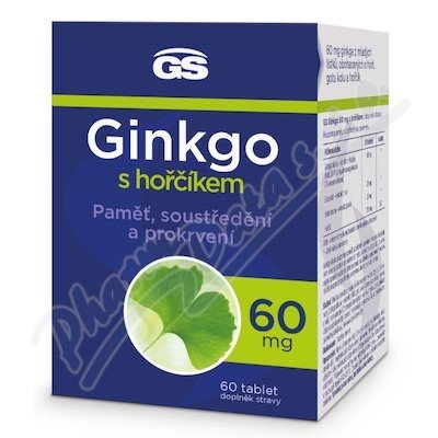 Gs Ginkgo 60mg s hořčíkem 60 tablet