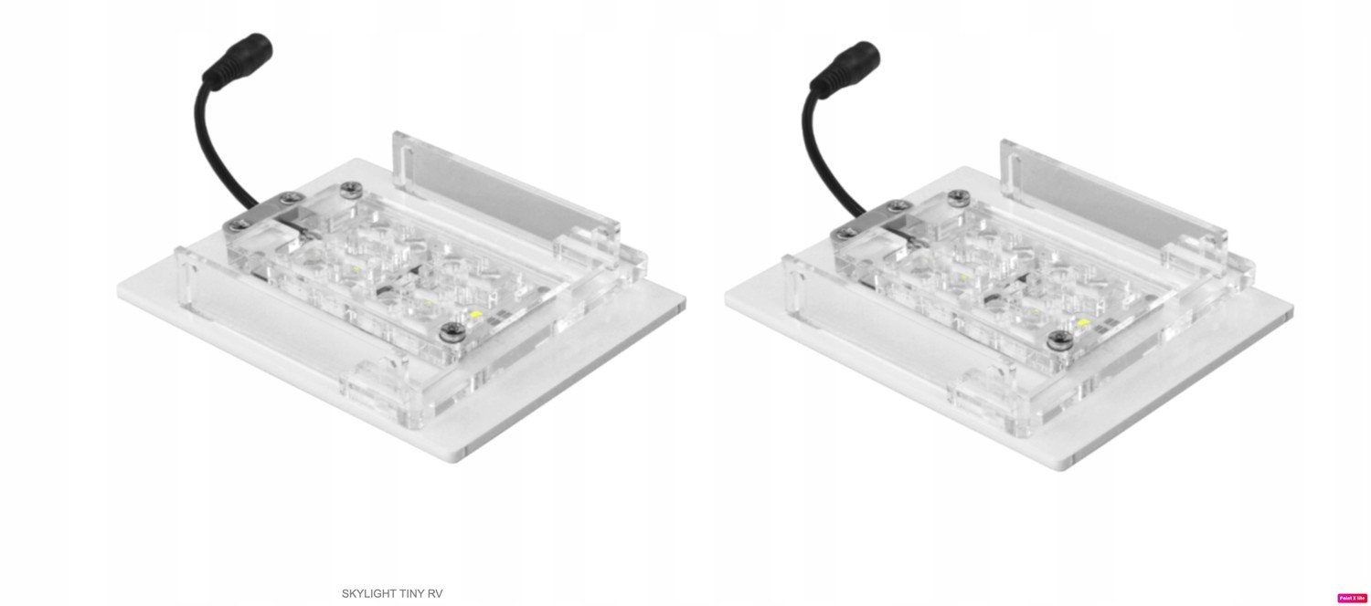 Set Skylight Tiny Rv: 2 lampy napájecí adaptér