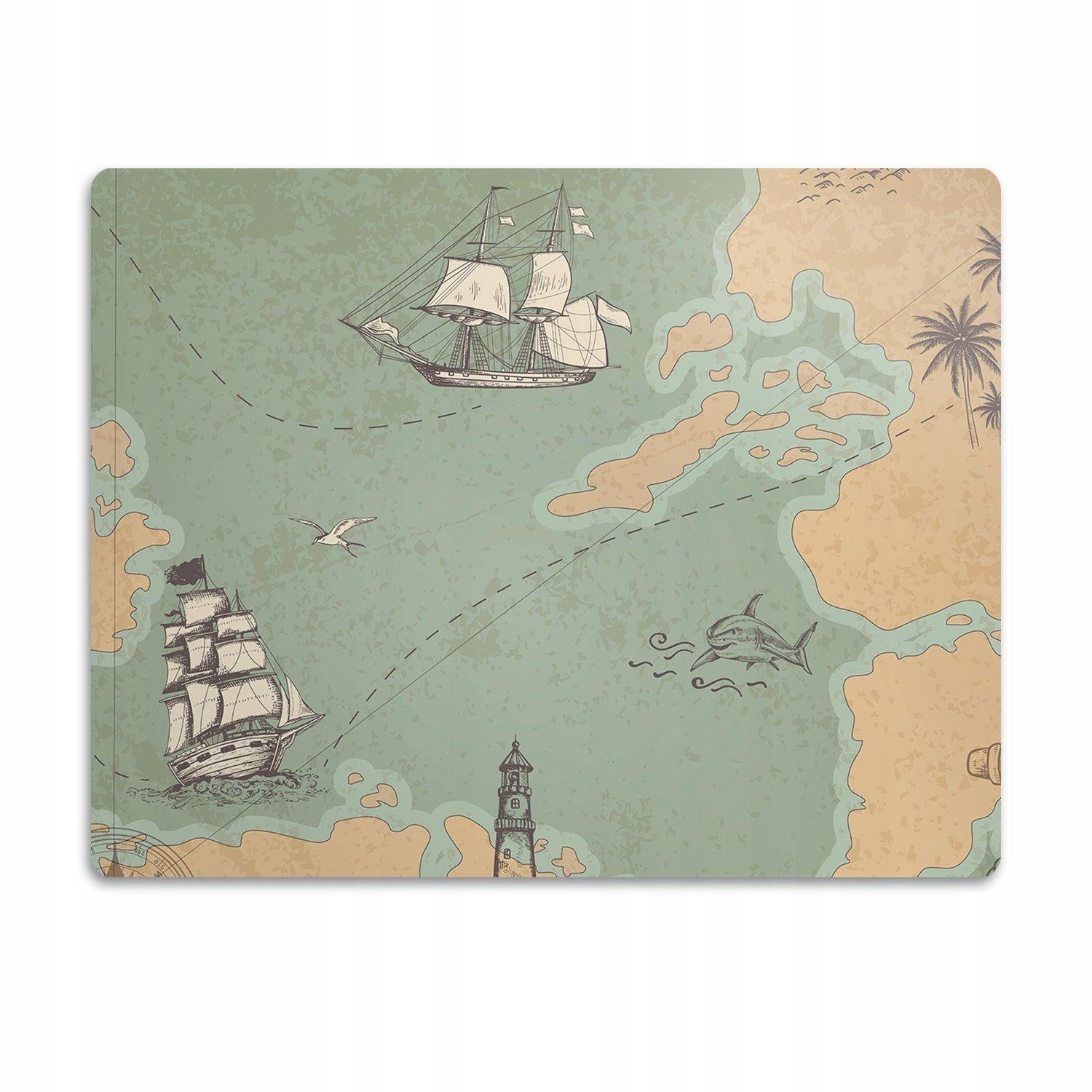 Vodotěsná podložka pod misku Mapa pokladů 90x60 cm