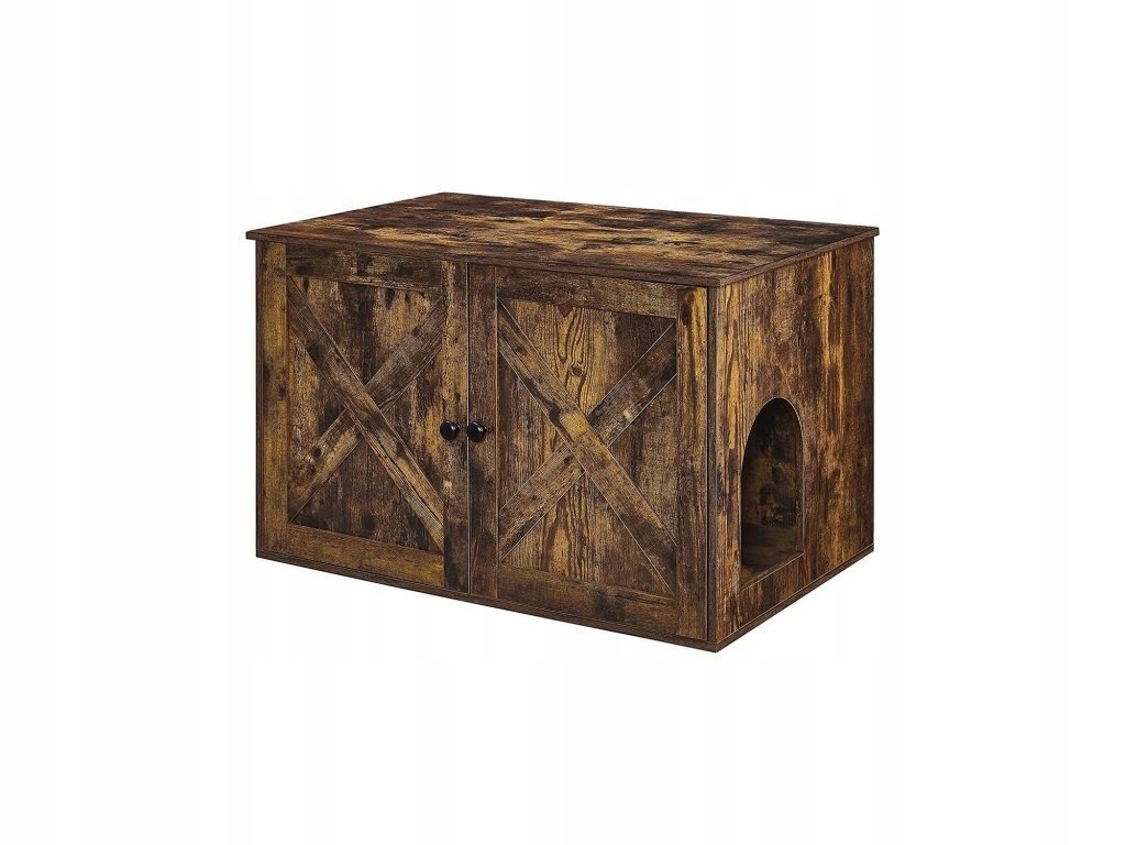 Kočičí domeček toaleta Simba, Rustikální hnědá