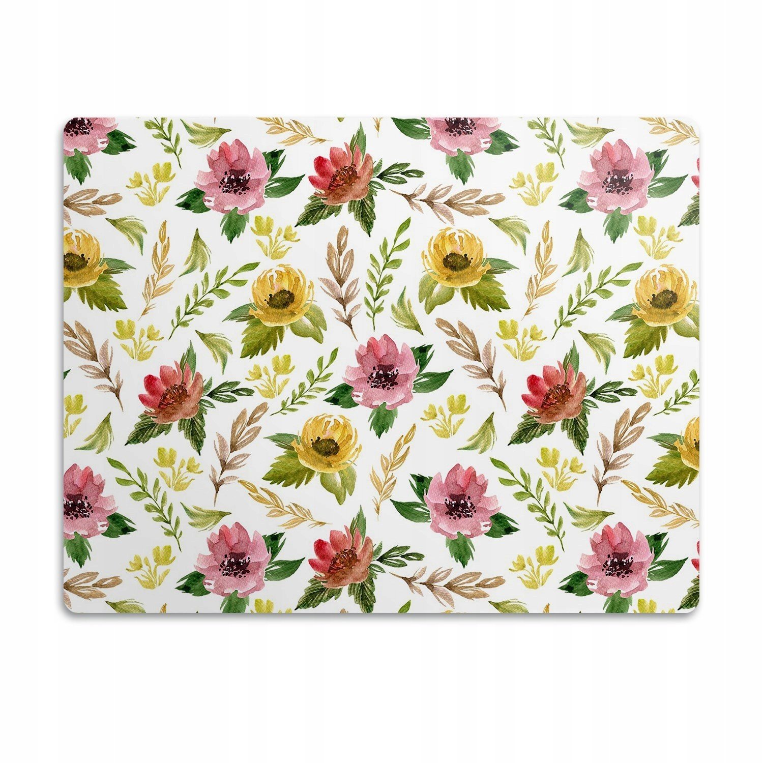 Pod misku podložka pro psa Akvarelové květiny 90x60 cm