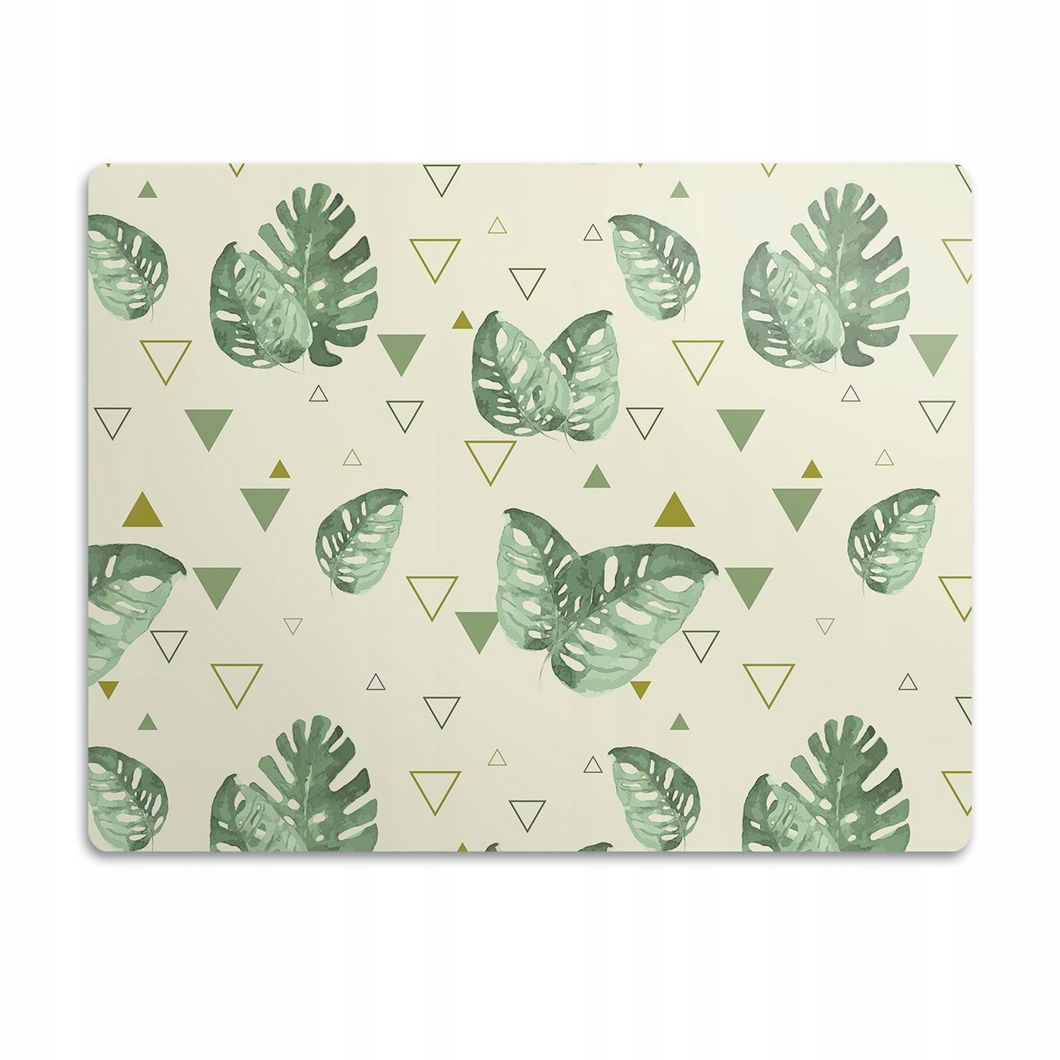 Vodotěsná podložka pod misku Trojúhelníky monstery 90x60