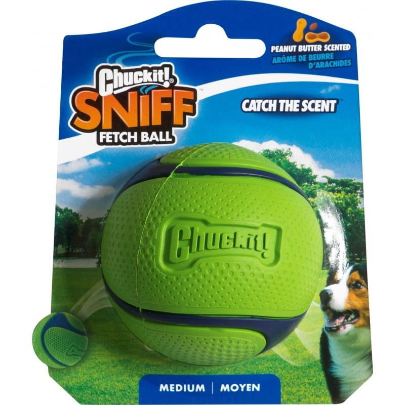 Chuckit Sniff Fetch Ball Arašídové máslo střední 6.5