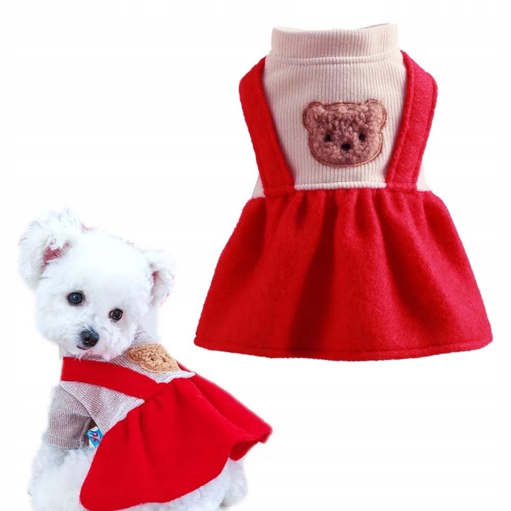Roztomilé psí šaty s medvídkem Virgo M