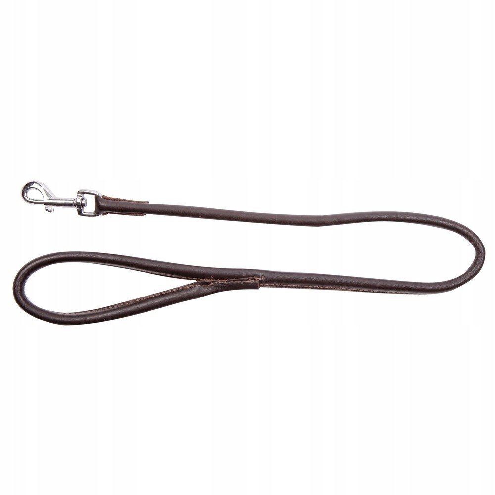 Městské vodítko z kulaté kůže pro psa Soft hnědá Ø