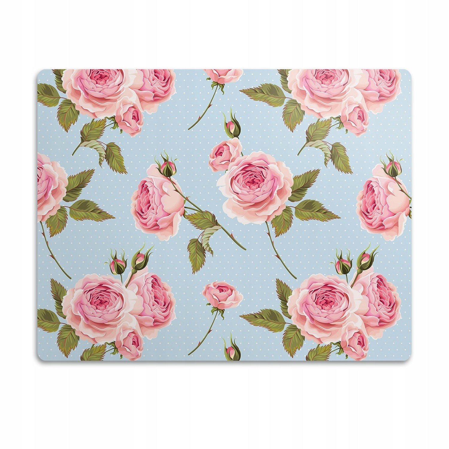 Podložka pod misku voděodolná Růže s listy 90x60 cm