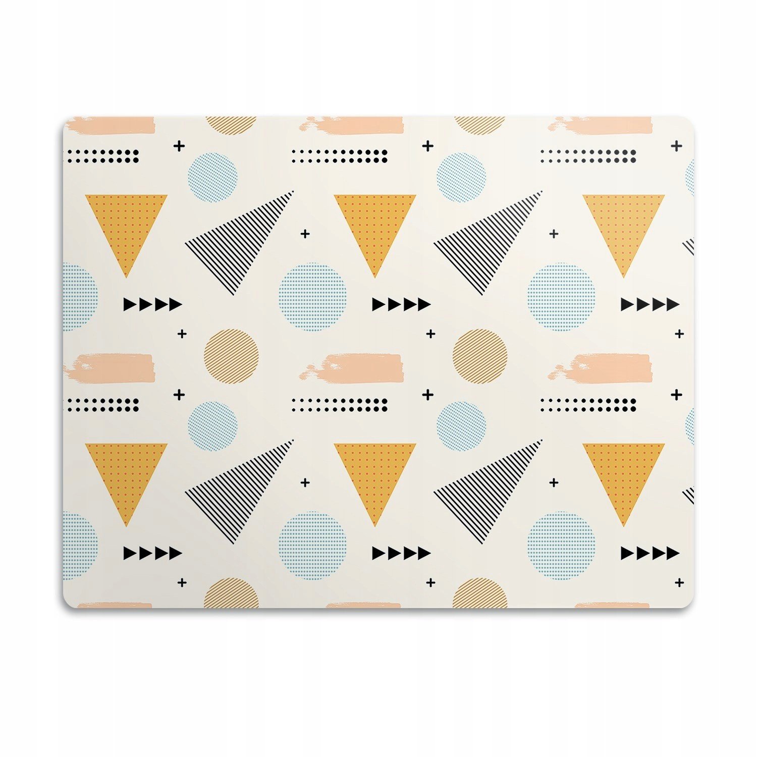 Podložka pro psa pod misku Barevné tvary 90x60 cm