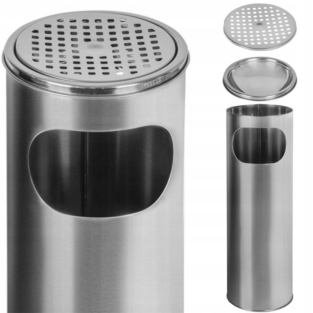 Popelník Stojící Odpadkový Koš 2V1