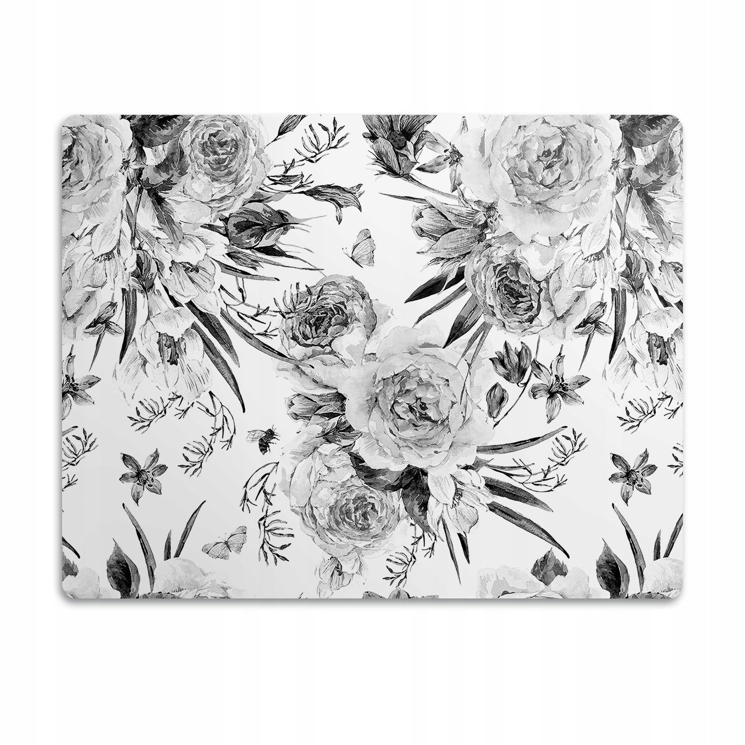 Podložka pro kočky psa pod misky Kytice květiny 90x60 cm