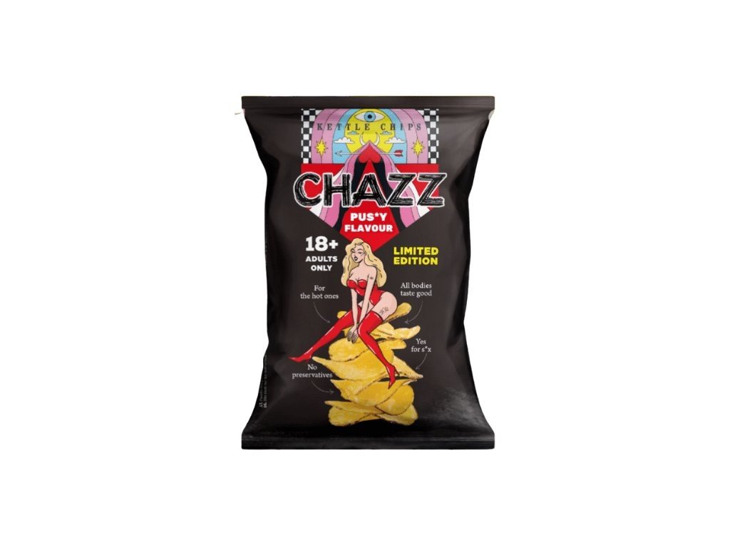 Chazz Chips s příchutí Pus*y Flavour 90 g