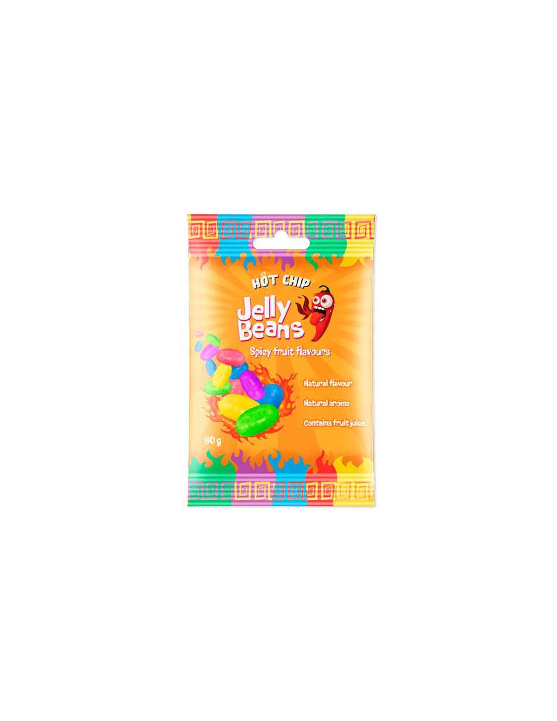 Hot Chip Jelly Beans Spicy Fruit Flavours 60 G