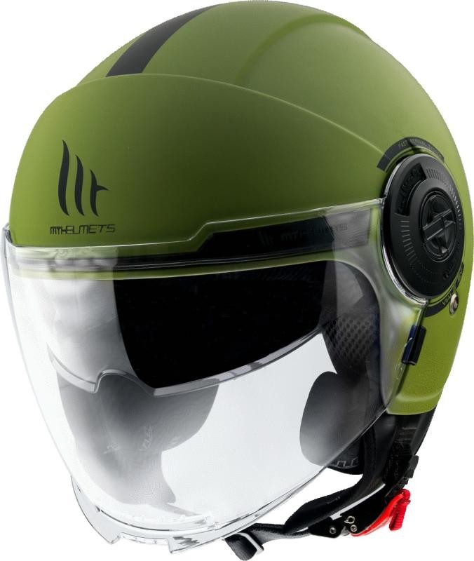 MT Helmets Otevřená přilba na motorku Viale SV S zelená matná