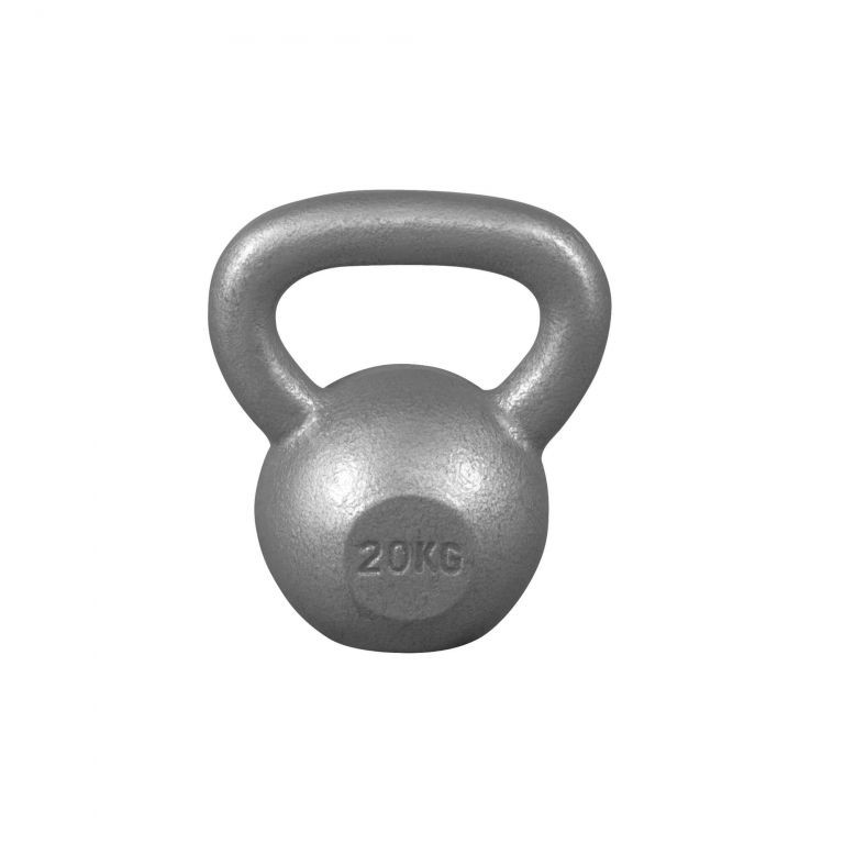 Gorilla Sports kettlebell činka, litinová, šedá, 20 kg