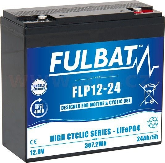 Lithiová baterie Fulbat LiFePO4 FLP12-24 12,8V/24Ah-307Wh