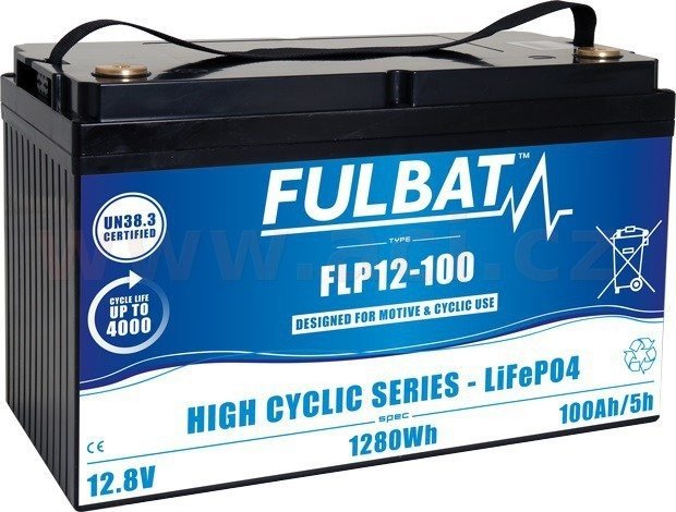 Lithiová baterie Fulbat LiFePO4 FLP12-24 12,8V/100Ah-1280Wh