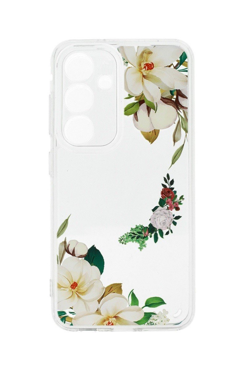 Kryt Tel Protect Flower Samsung A34 s bílými květy 98829