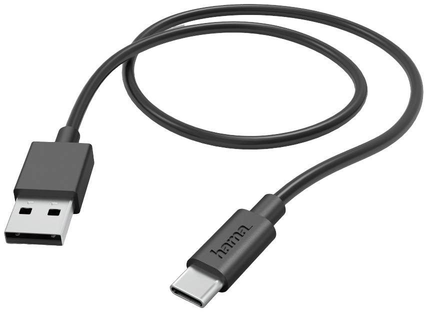 Hama Nabíjecí kabel USB USB 2.0 USB-A zástrčka, USB-C ® zástrčka 1 m černá 00201594