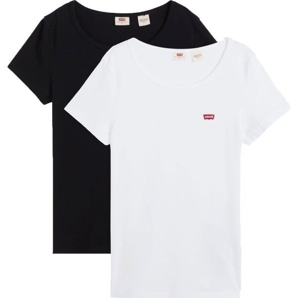 Levi's 2PACK CREWNECK TEE Dámské tričko, bílá, velikost L