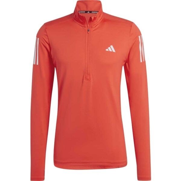 adidas OTR 1/4 ZIP Pánská běžecká mikina, červená, velikost XXL