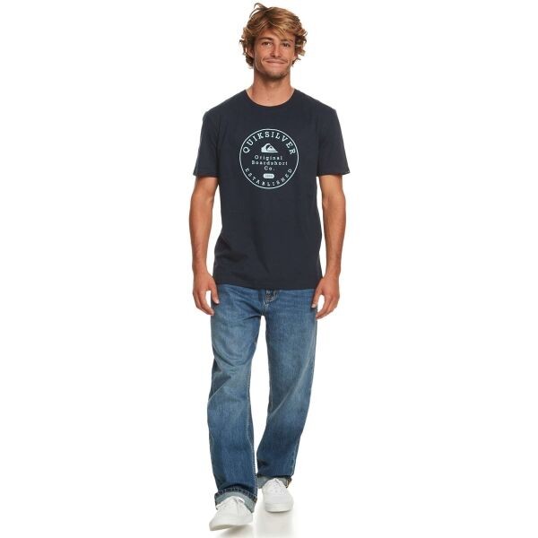Quiksilver CIRCLE TRIM Pánské tričko, tmavě modrá, velikost XXL