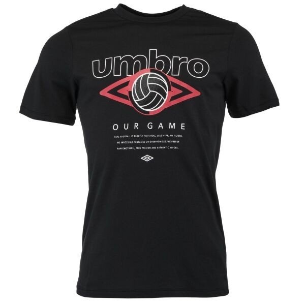 Umbro FW RETRO FOOTVALL GRAPHIC TEE Pánské triko, černá, velikost S