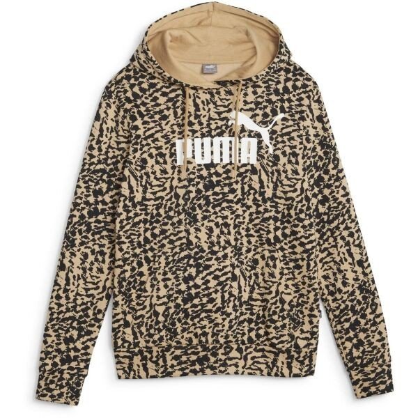 Puma ESS+ ANIMAL AOP HOODIE Dámská mikina s kapucí, černá, velikost XS