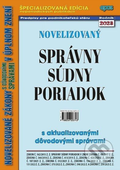 Novelizovaný Správny súdny poriadok - Epos