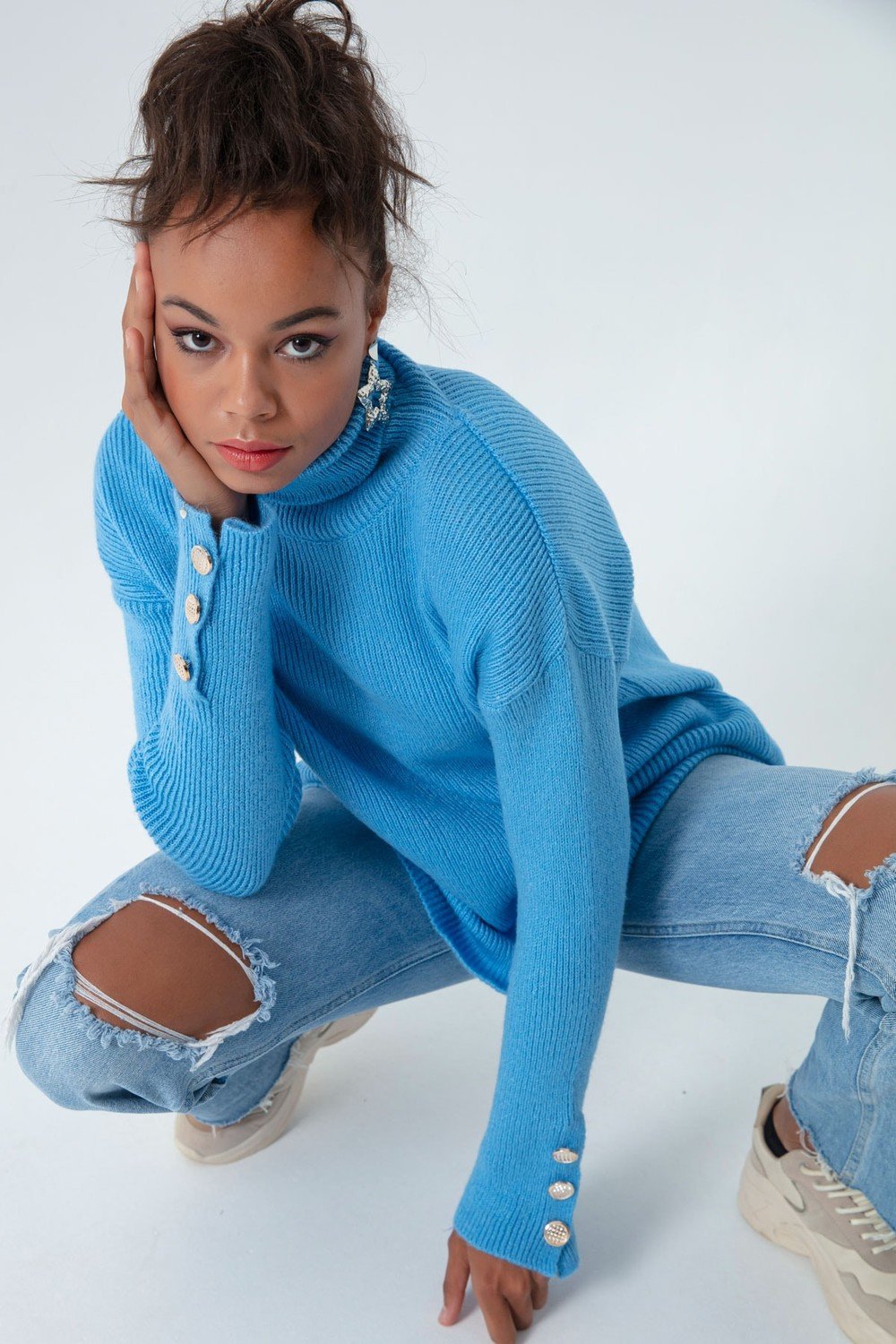 Lafaba Sweater - Blue - Regular fit
