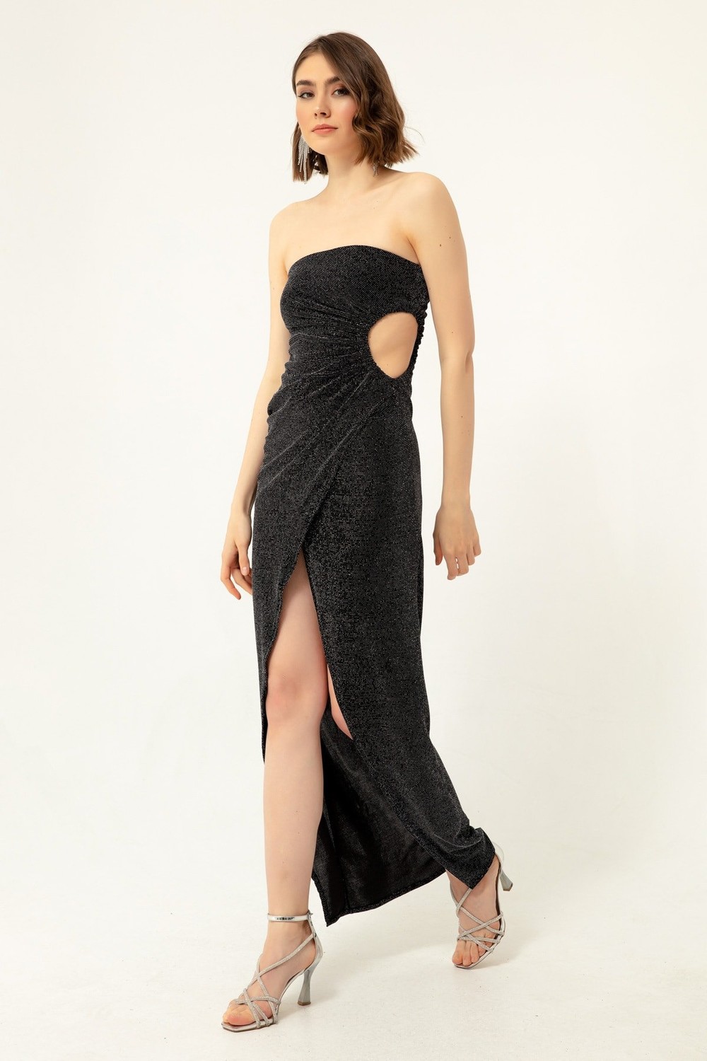 Lafaba Evening & Prom Dress - Gray - Asymmetric