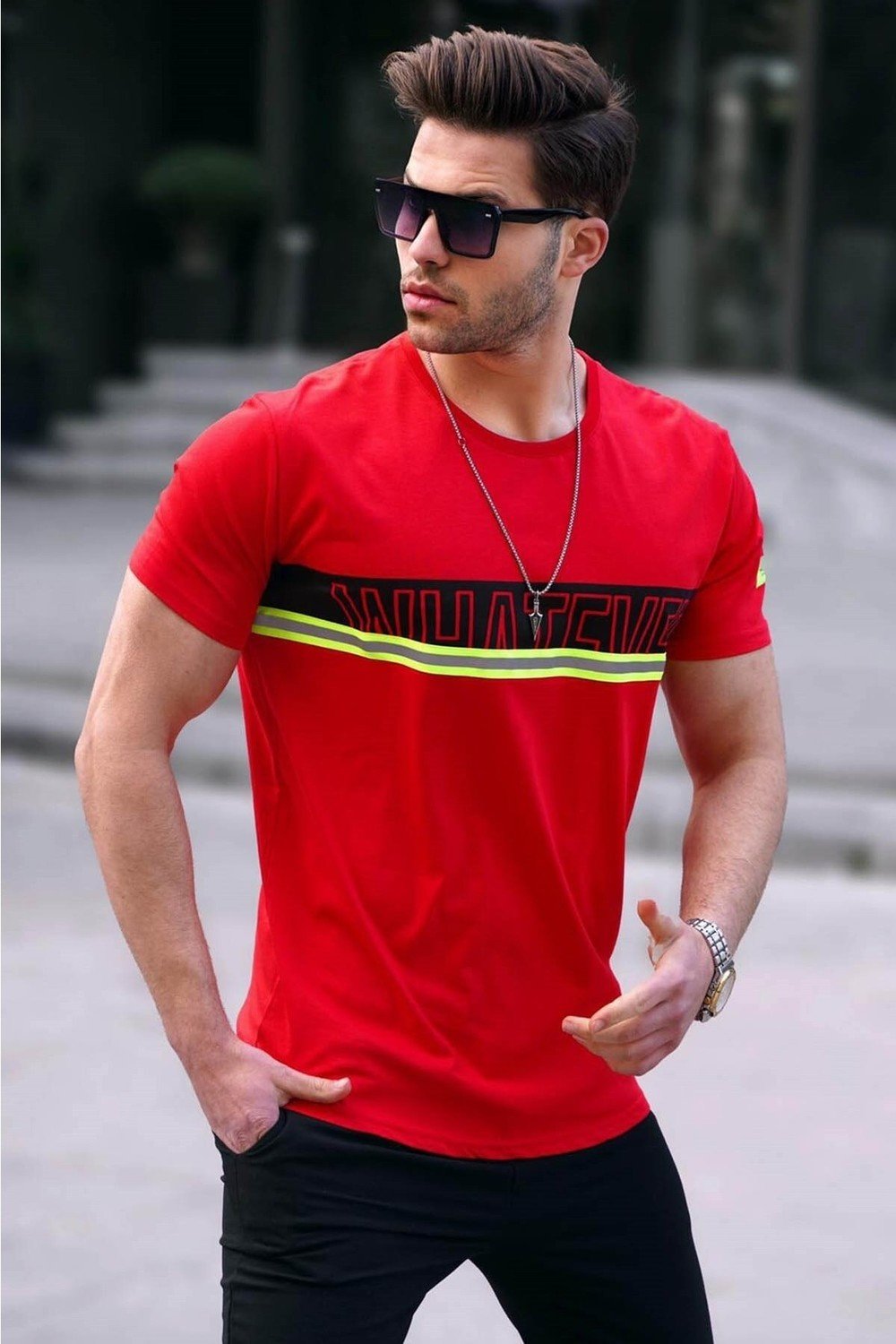 Madmext T-Shirt - Red - Regular fit