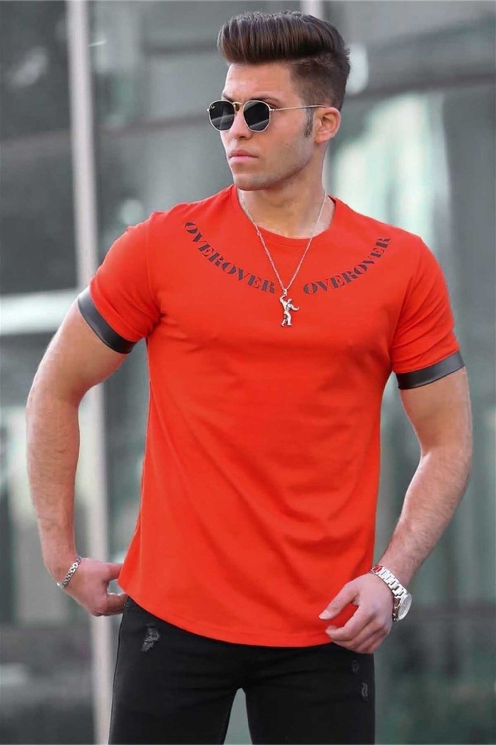 Madmext T-Shirt - Orange - Regular fit